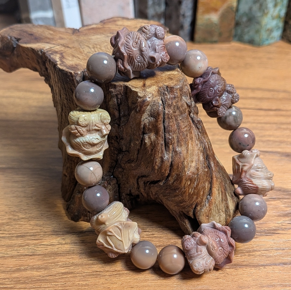 Handmade Agate Panda Crystal Bracelet